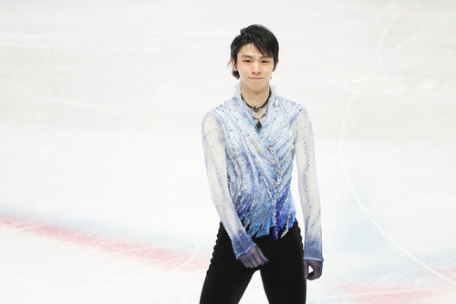 SPの演技を終えた羽生結弦（撮影・PNP）
