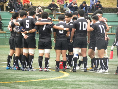 Aリーグ（1部）残留を目指して入れ替え戦に臨んだ大体大の選手たち（撮影・松本航）