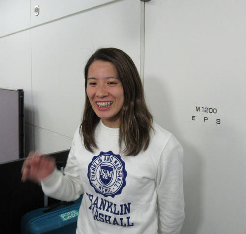 大橋悠依は、オーストラリア遠征から帰国した（撮影・益田一弘）
