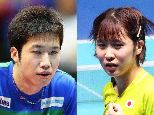 水谷隼（左）と平野美宇