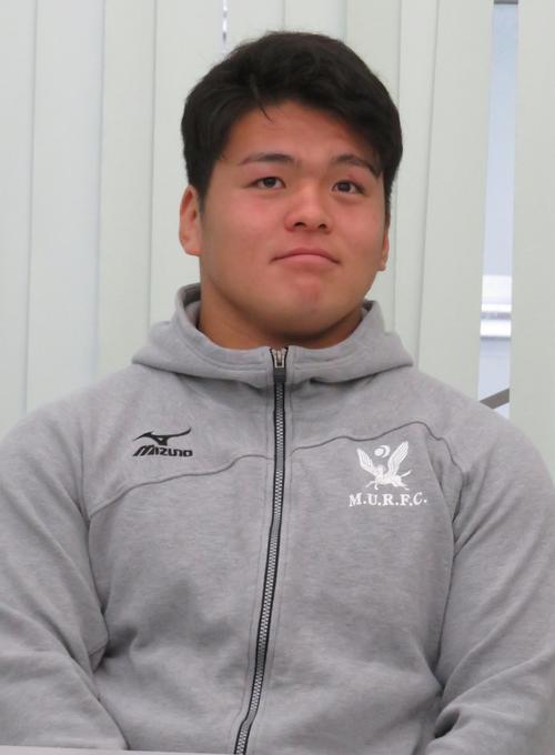 大学選手権決勝へ意気込みを語る明大の武井日向主将（撮影・峯岸佑樹）