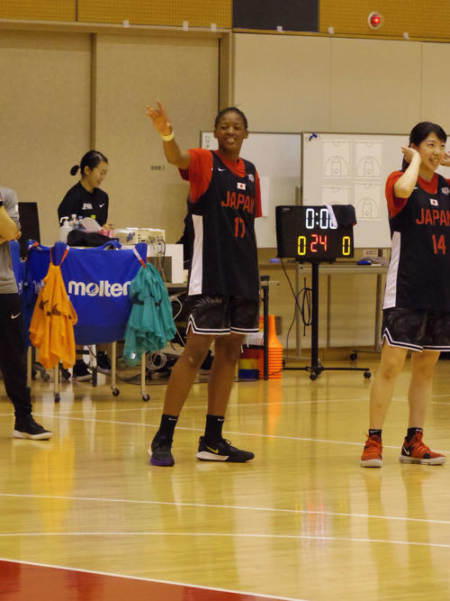 3人制バスケット女子日本代表の強化合宿に参加した馬瓜ステファニー（トヨタ自動車）（撮影・奥岡幹浩）