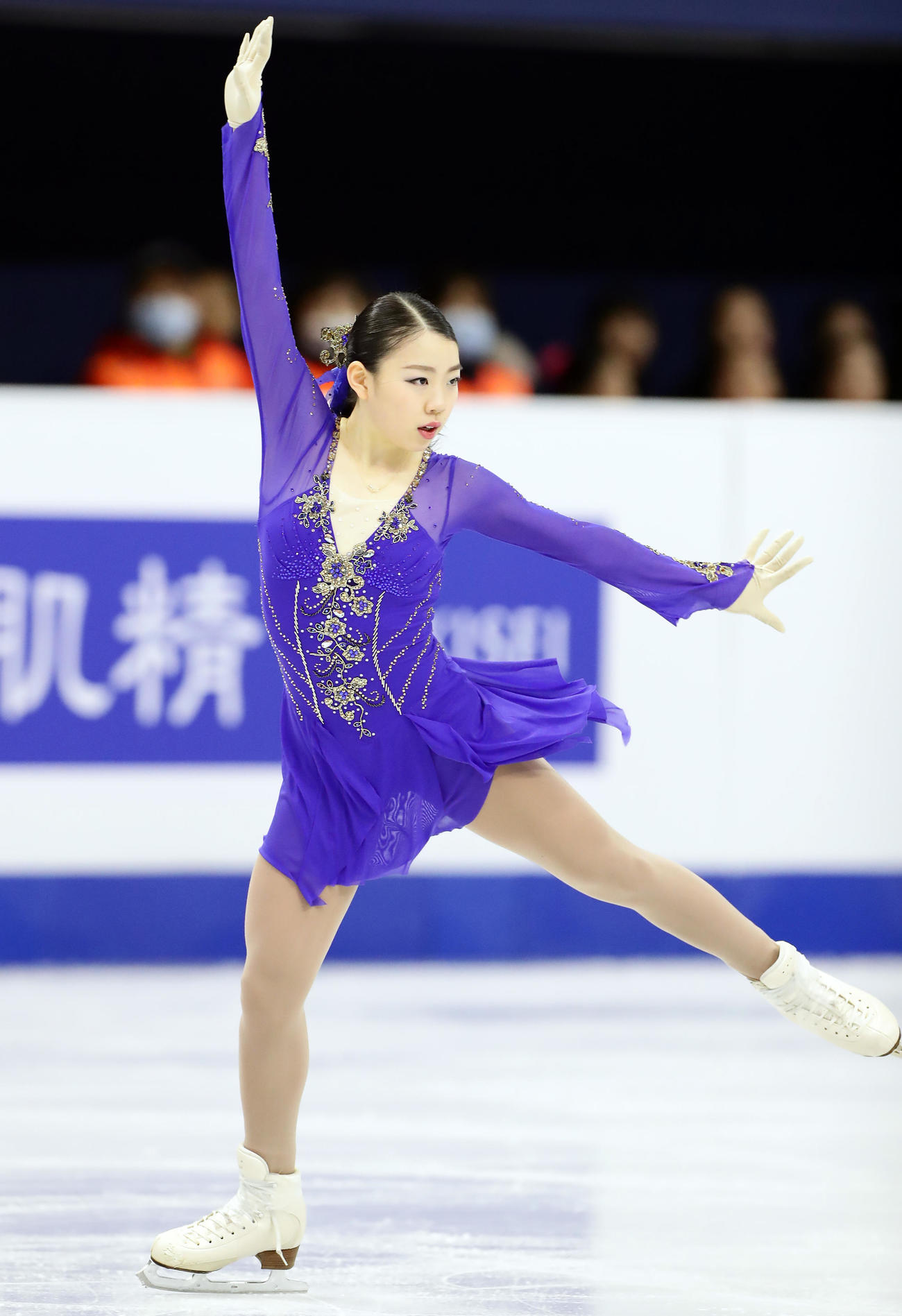 女子SPで華麗に演技する紀平（撮影・浅見桂子）