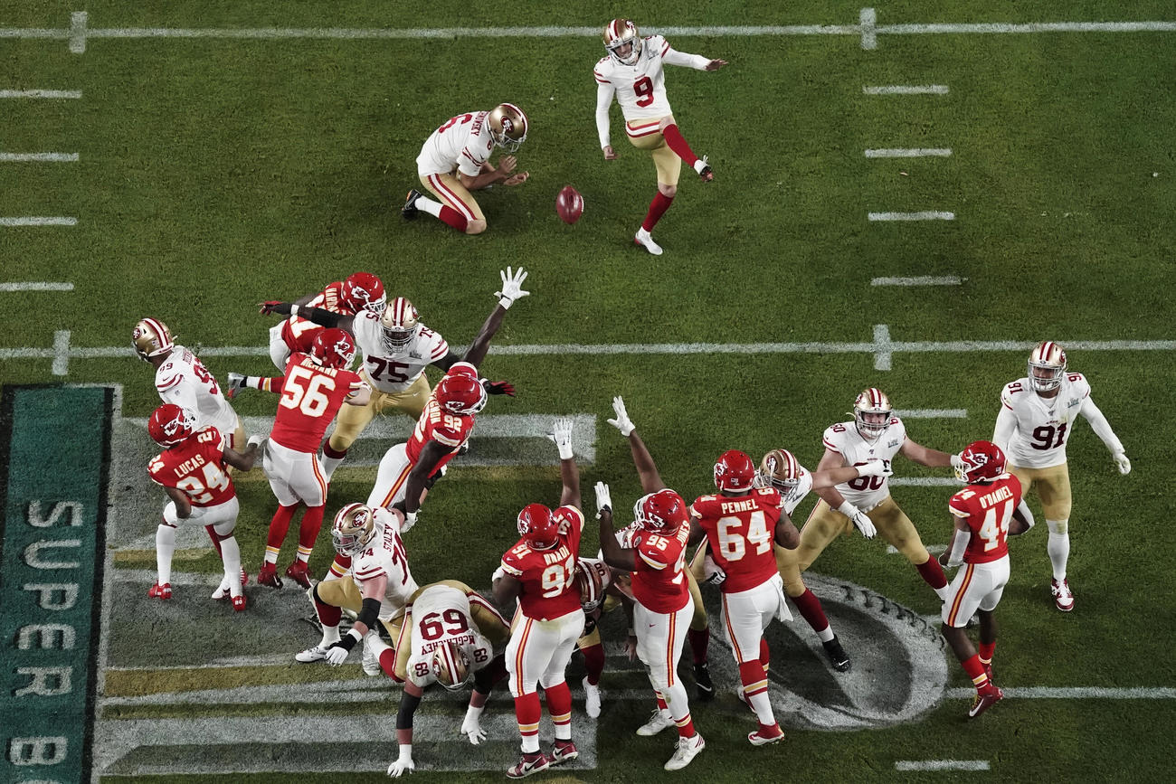 第3Q　フィールドゴールを決める49ersロビー・ゴールド（AP）