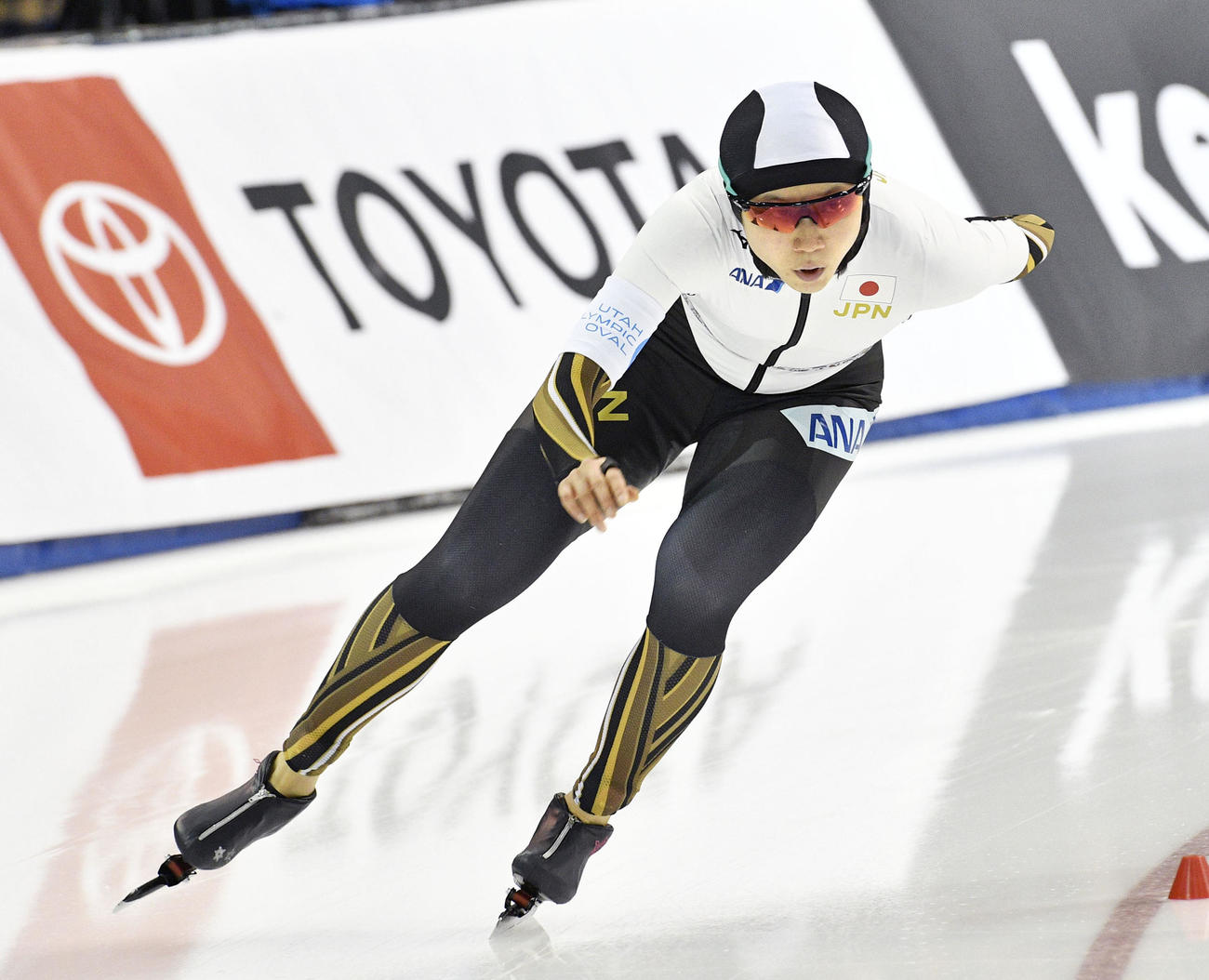 女子1500メートルで4位の高木美帆（共同）