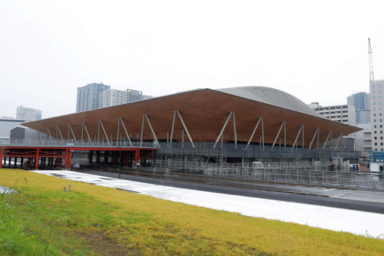 五輪体操競技、パラ五輪ボッチャの競技会場として建設された有明体操競技場（2019年10月29日撮影）