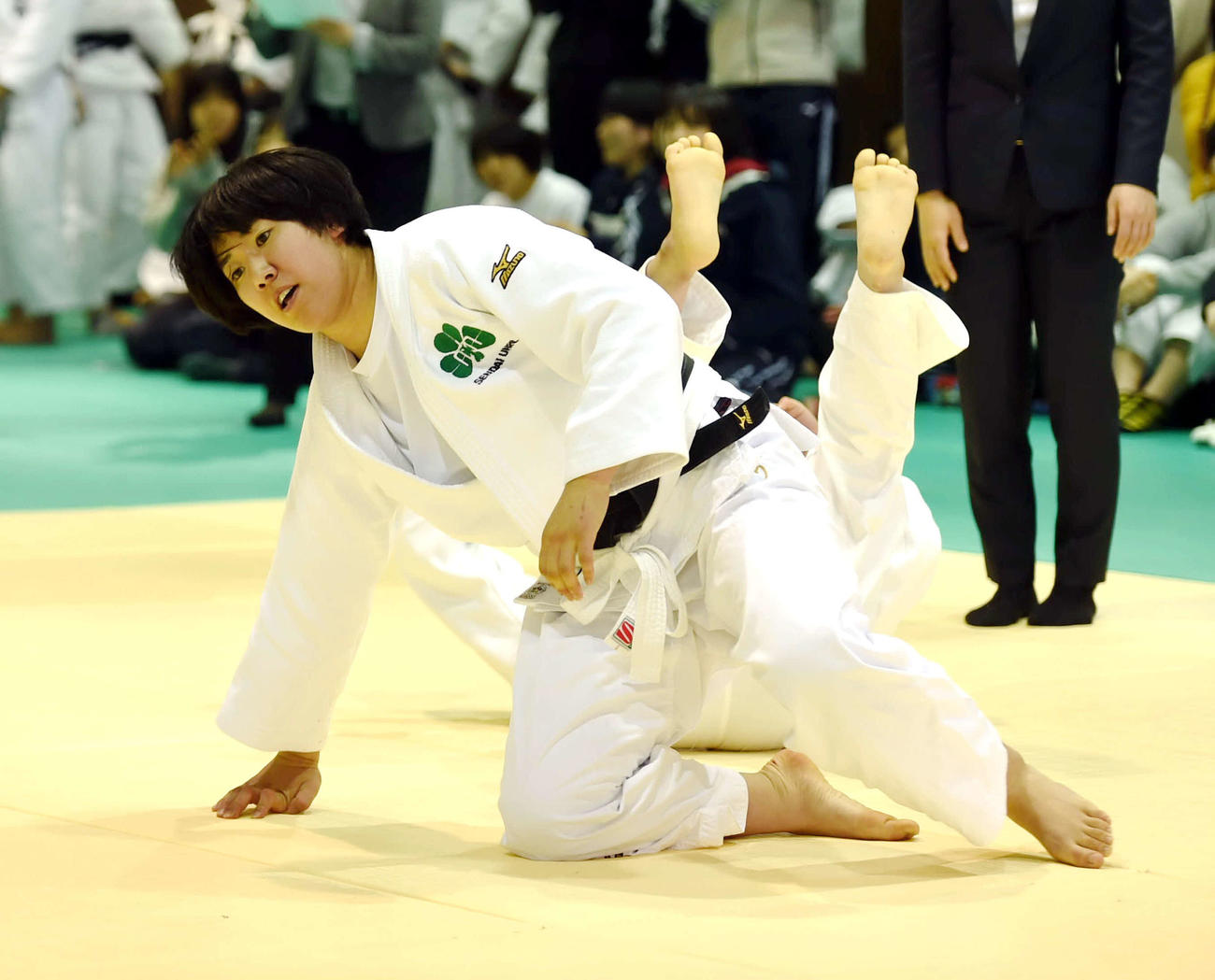 仙台大A対淑徳大A　副将戦で勝利した仙台大・神保