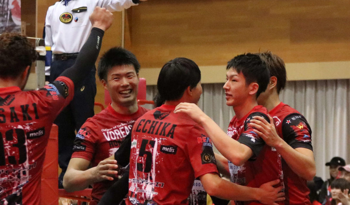 ヴォレアス北海道の選手たち（2018年11月10日撮影）