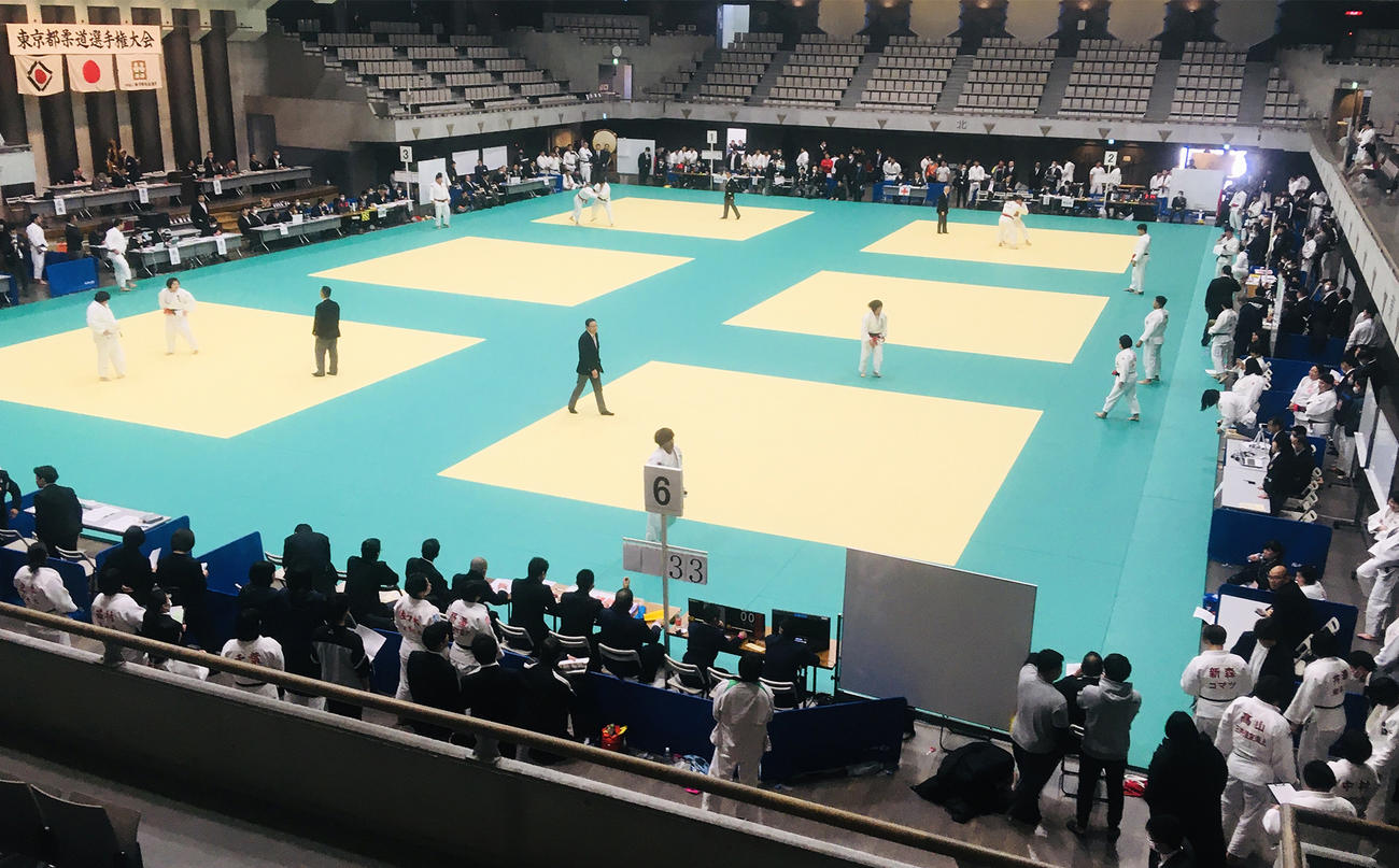 無観客で開催された全日本選手権の東京都予選（撮影・峯岸佑樹）