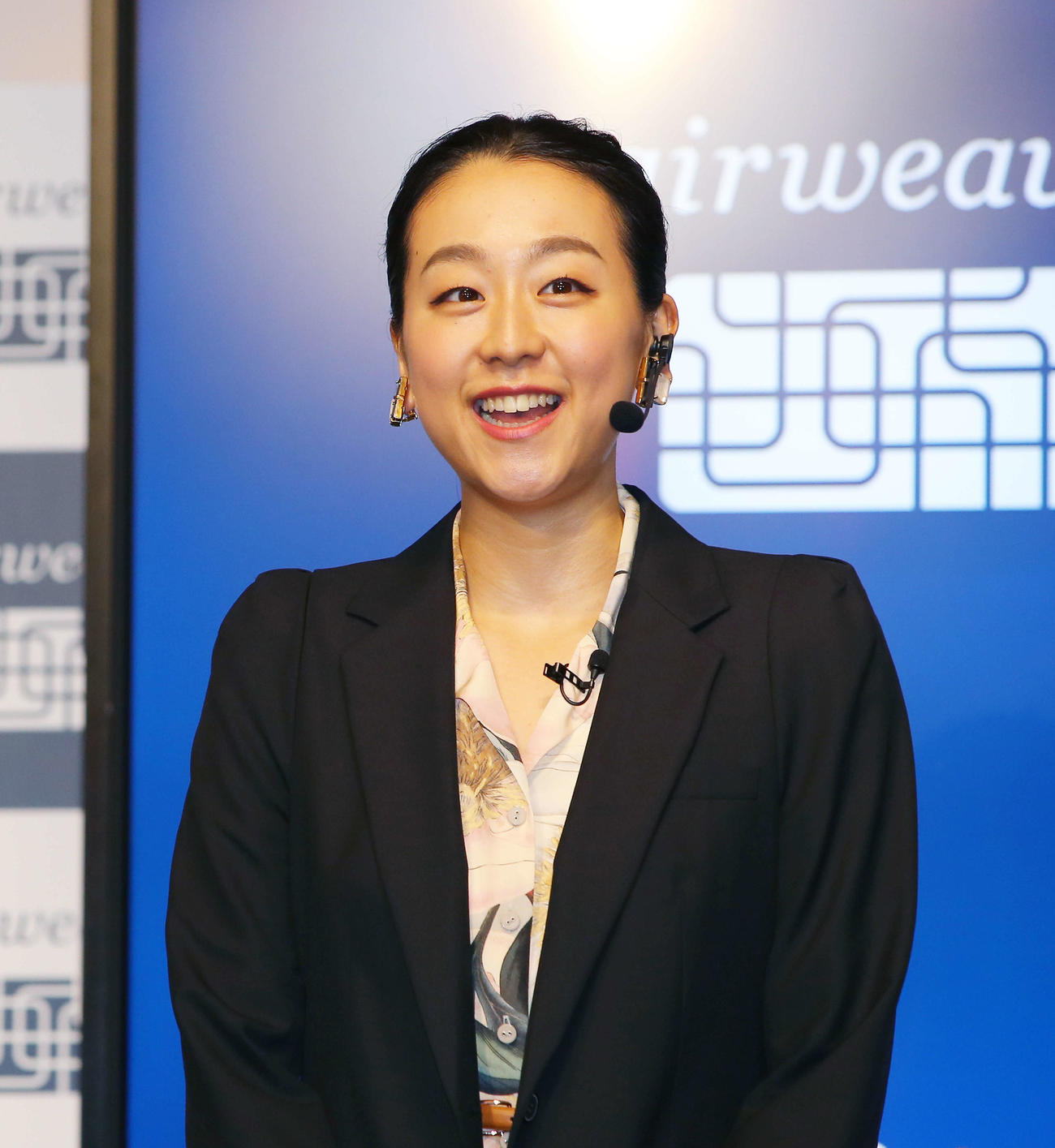 エアウィーヴ新商品発表会に臨む浅田真央さん（撮影・河田真司）