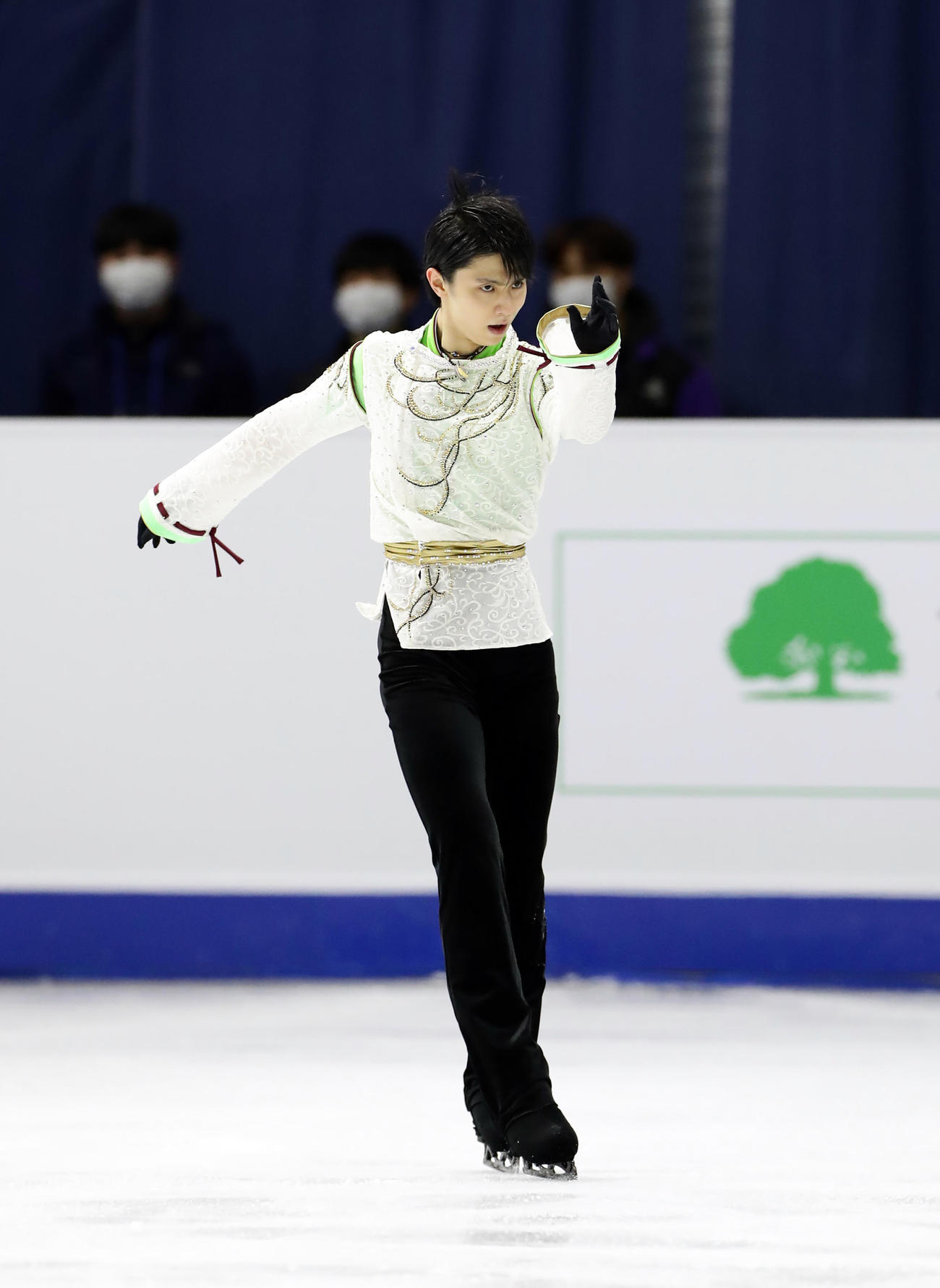 4大陸選手権男子フリーでSEIMEIの演技を見せる羽生結弦（20年2月9日撮影）