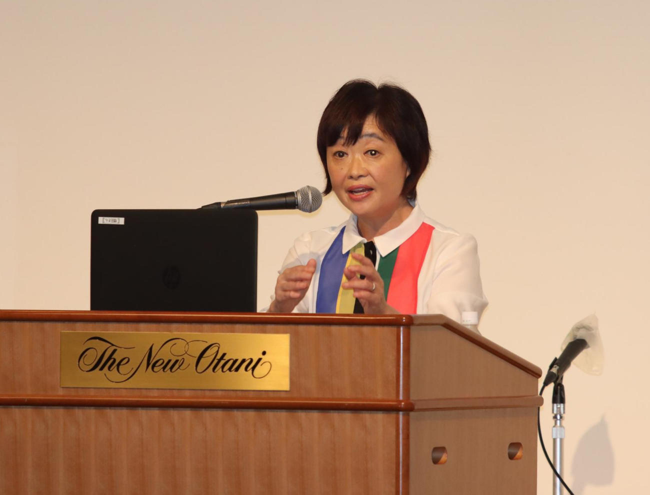 トークイベントに出演したスポーツジャーナリスト増田明美さん（撮影・保坂果那）