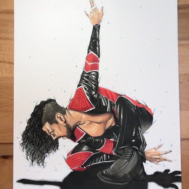 イラストレーター田村大氏が描いたWWE中邑真輔