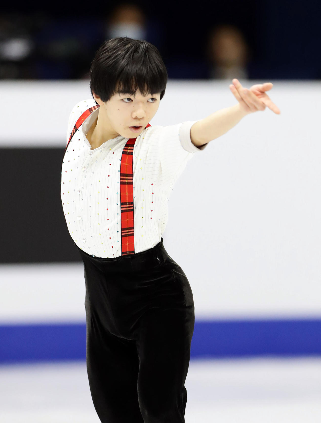 2月9日、フィギュアスケート4大陸選手権・男子フリーの演技を行う鍵山優真
