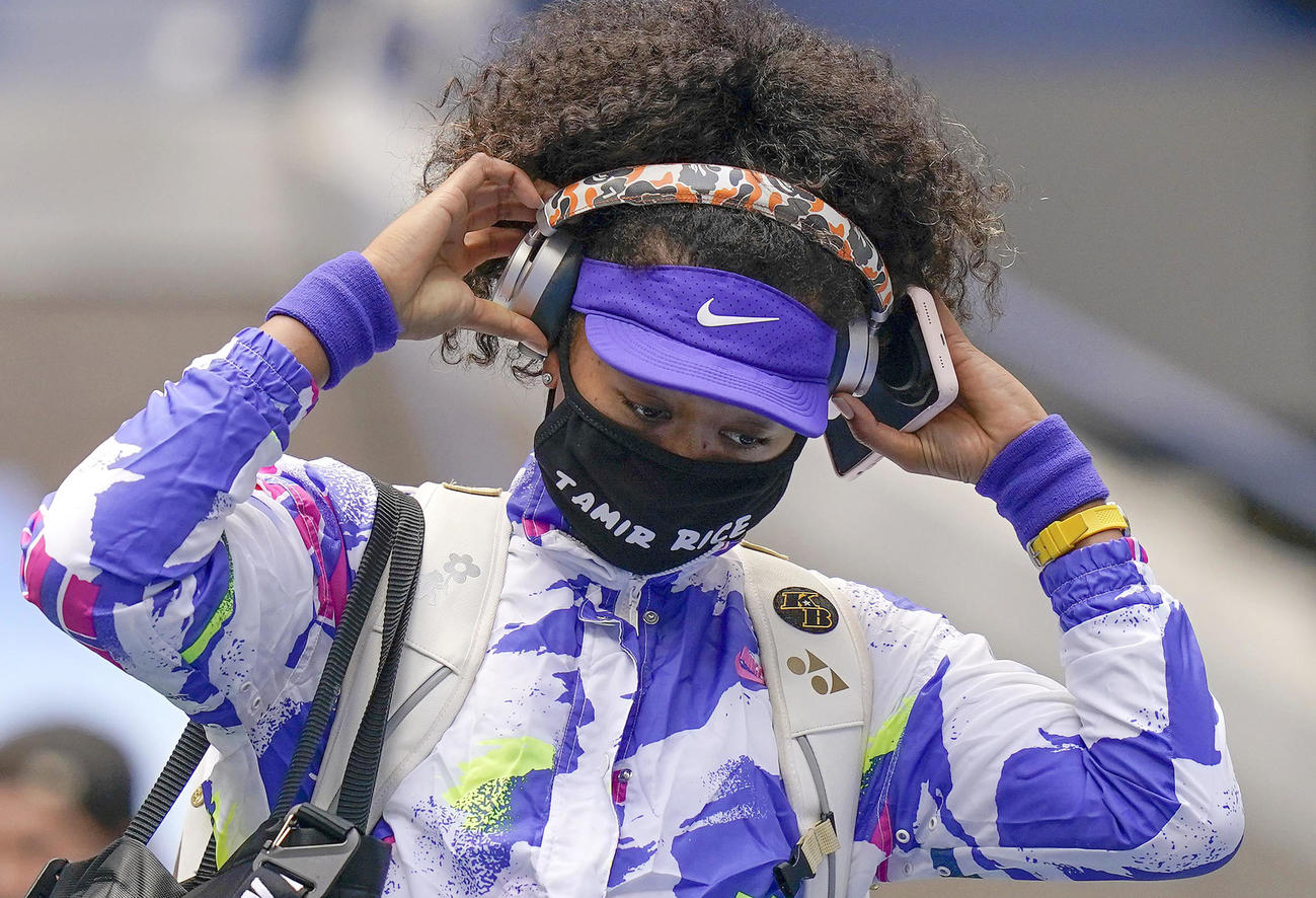 女子シングルスでビクトリア・アザレンカとの決勝に臨む大坂（共同）