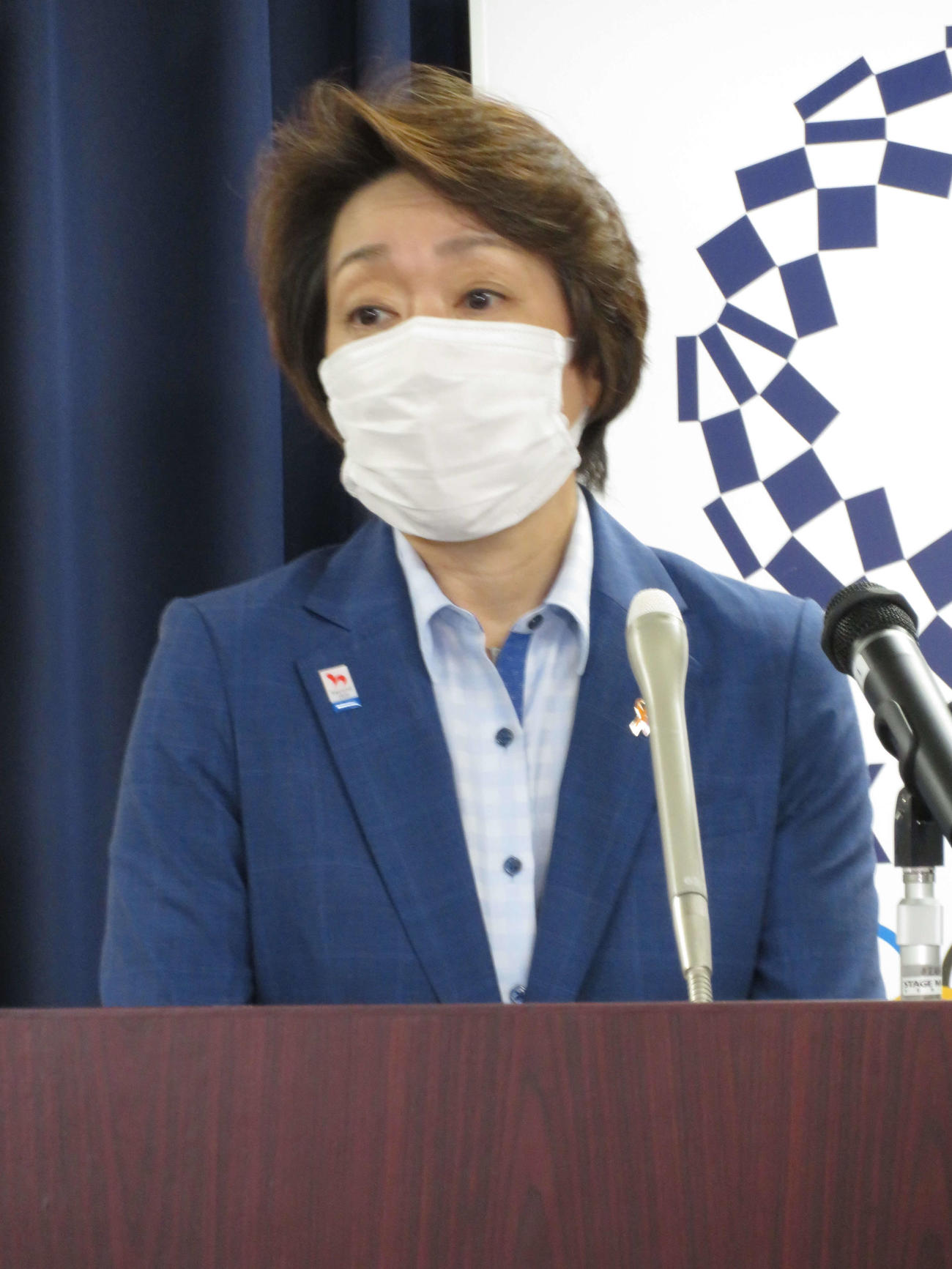 閣議後会見を行った橋本聖子五輪相（撮影・近藤由美子）