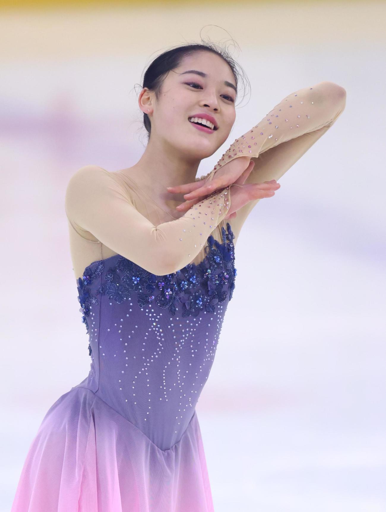 フィギュアスケート　「ドリーム・オン・アイス」　ショートプログラム（SP）を披露する川畑和愛（代表撮影）