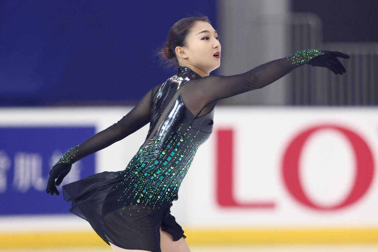 フィギュアスケート　「ドリーム・オン・アイス」　フリーを披露する坂本花織（代表撮影）