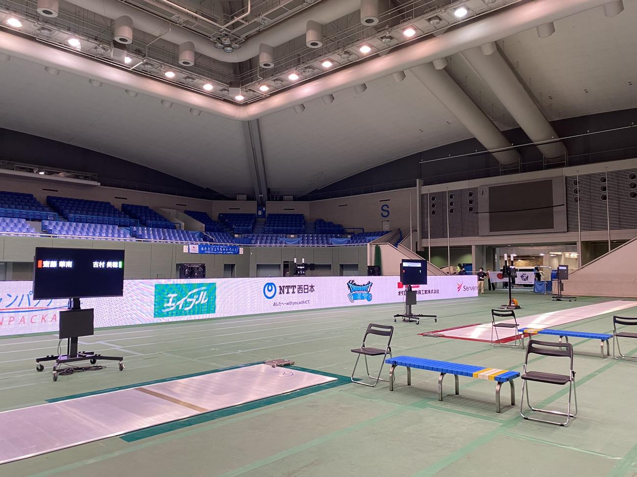 フェンシング全日本選手権の予選会場（太田会長ツイッターから）