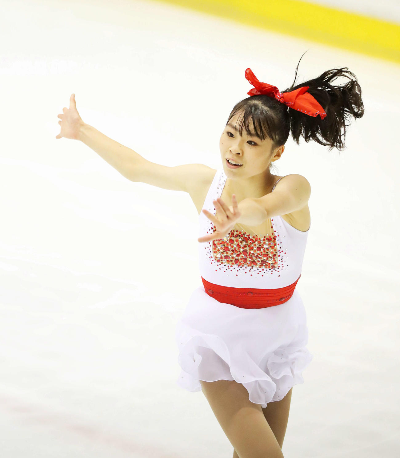 ジュニア女子FSで演技する鈴木（撮影・河田真司）　　　