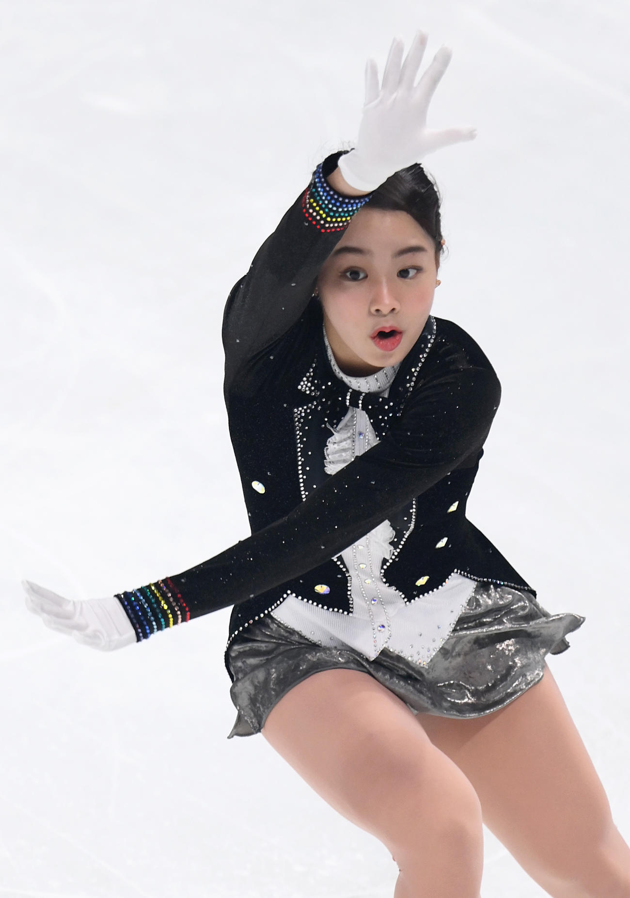 ジャパンオープンで演技する横井ゆは菜（代表撮影）