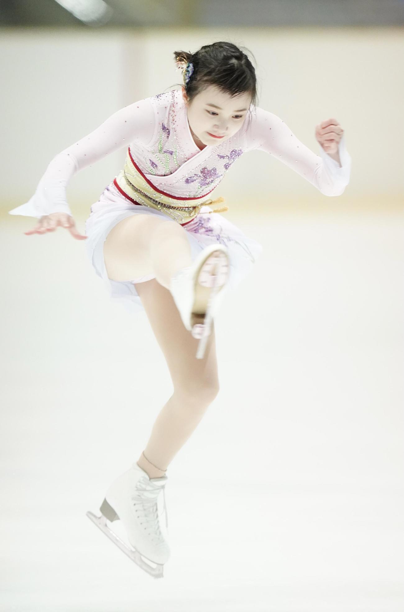 フィギュアスケート近畿選手権　ジュニア女子フリープログラム　演技する本田紗来（代表撮影）