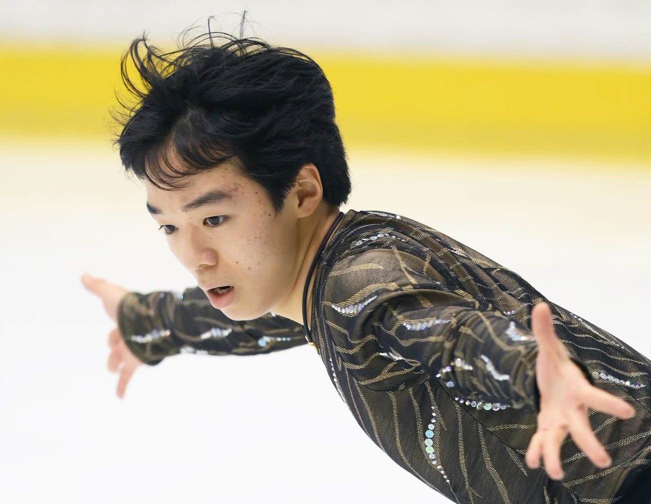 フィギュアスケート関東選手権　最終日　男子フリー　演技する1位の鍵山優真（代表撮影）