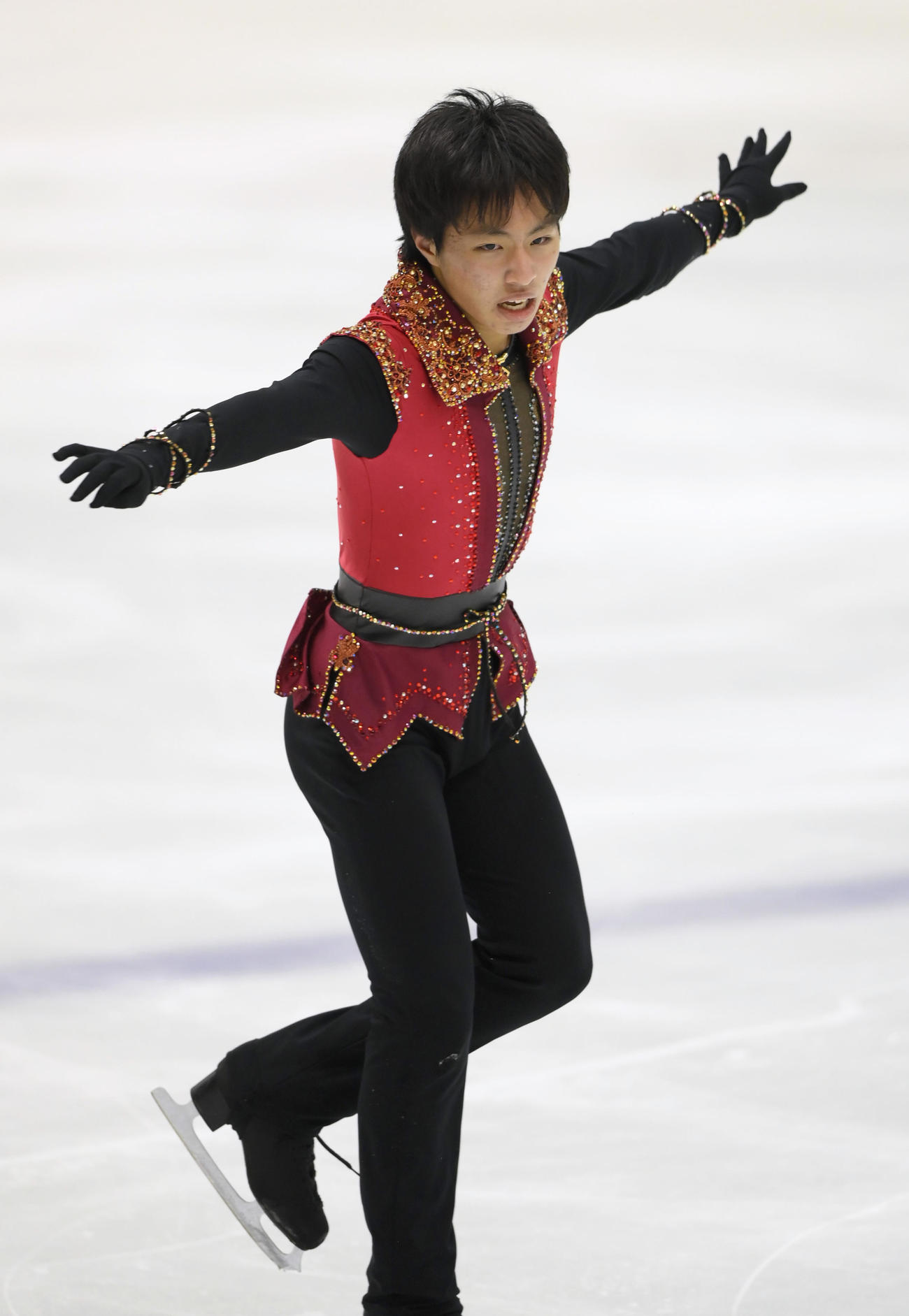 フィギュアスケート関東選手権　最終日　ジュニア男子フリー　演技する1位の三浦佳生（代表撮影）