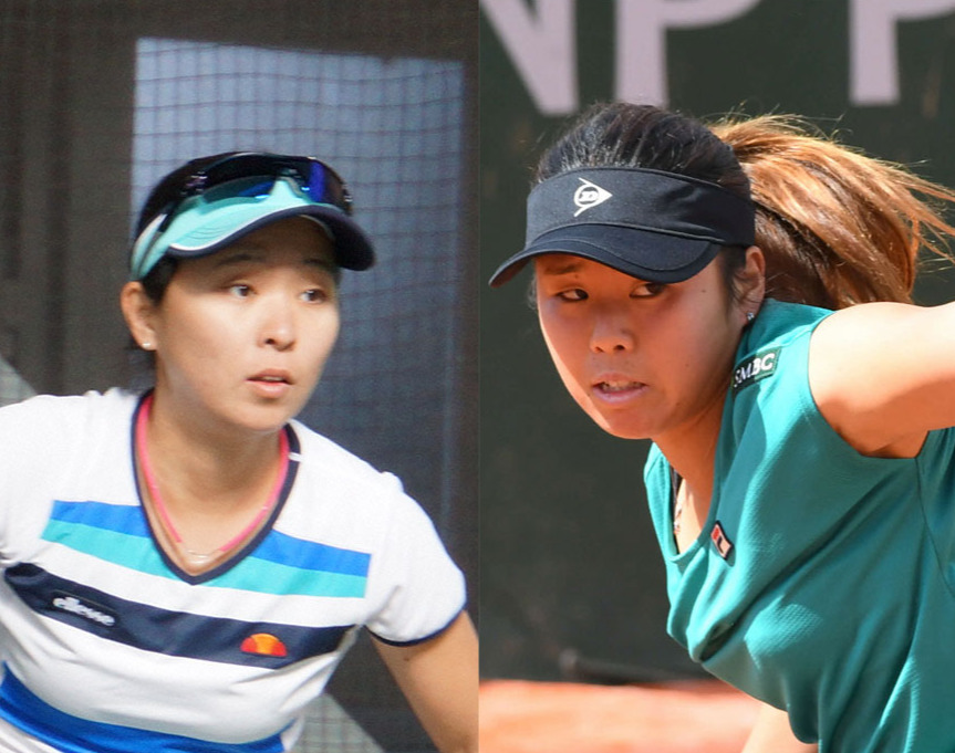 大谷桃子（左）と上地結衣