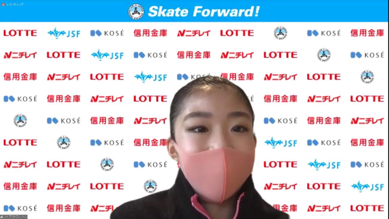 東北・北海道選手権ジュニア女子SPを終えて思いを語る千葉百音