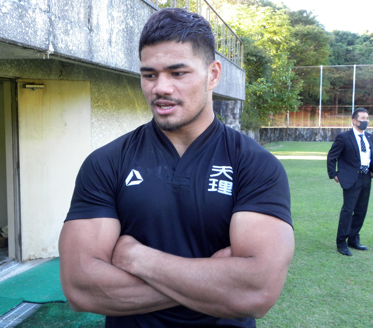 摂南大戦で2トライを挙げた天理大CTBシオサイア・フィフィタ（撮影・松本航）
