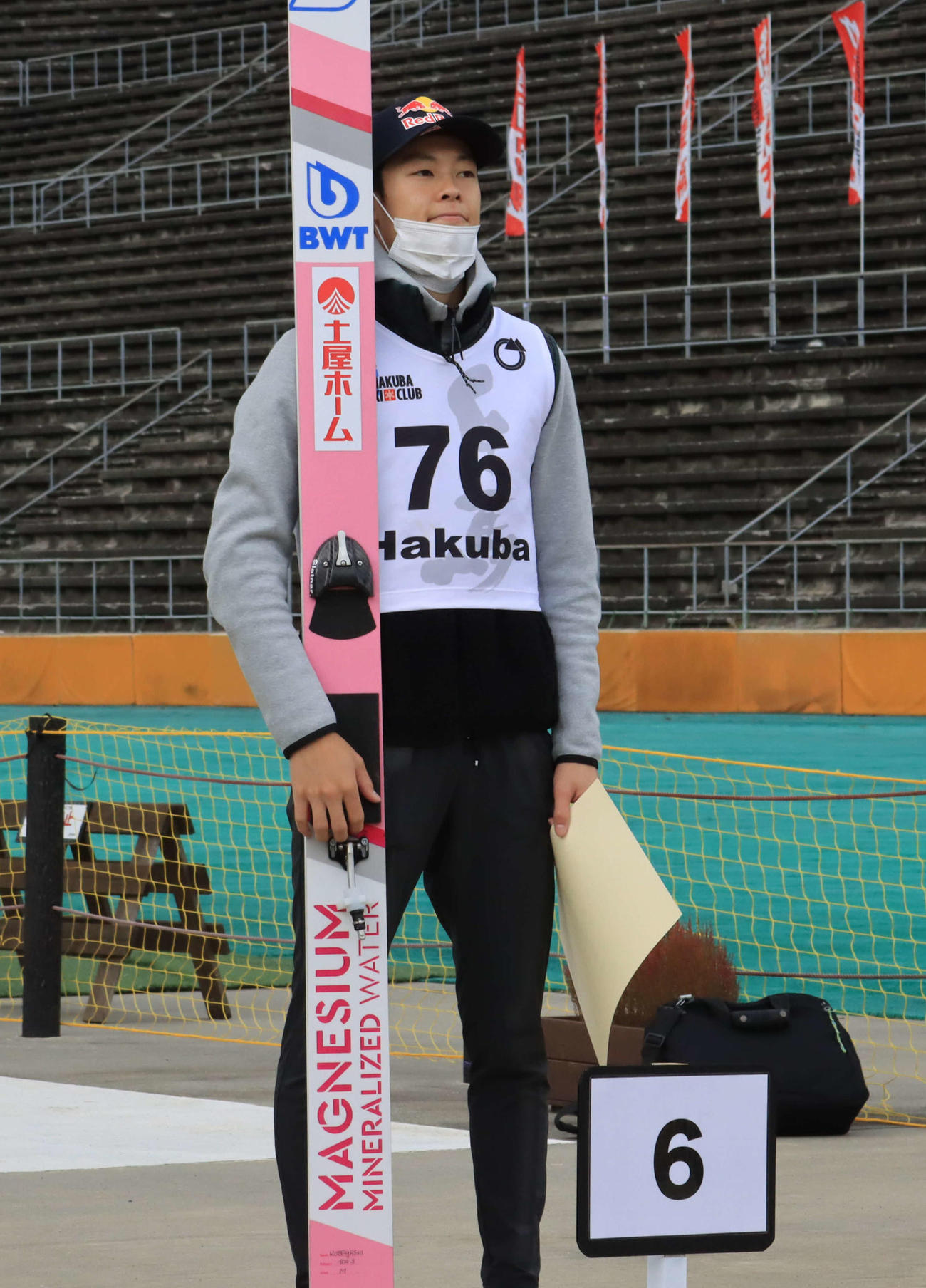 男子ノーマルヒルで6位だった小林陵（撮影・保坂果那）