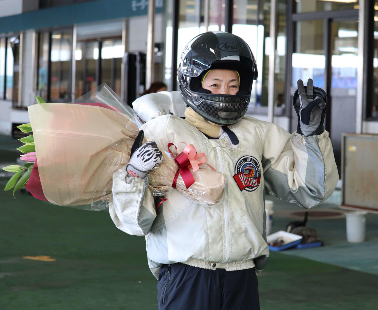 鵜飼菜穂子が引退レースを白星で締めくくった（撮影・工藤浩伸）