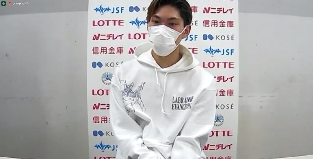 西日本選手権のフリーを終えた田中刑事