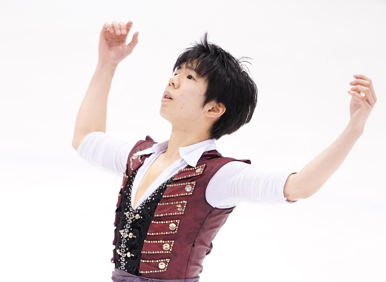 男子SPで演技をする佐藤駿（撮影・菅敏）
