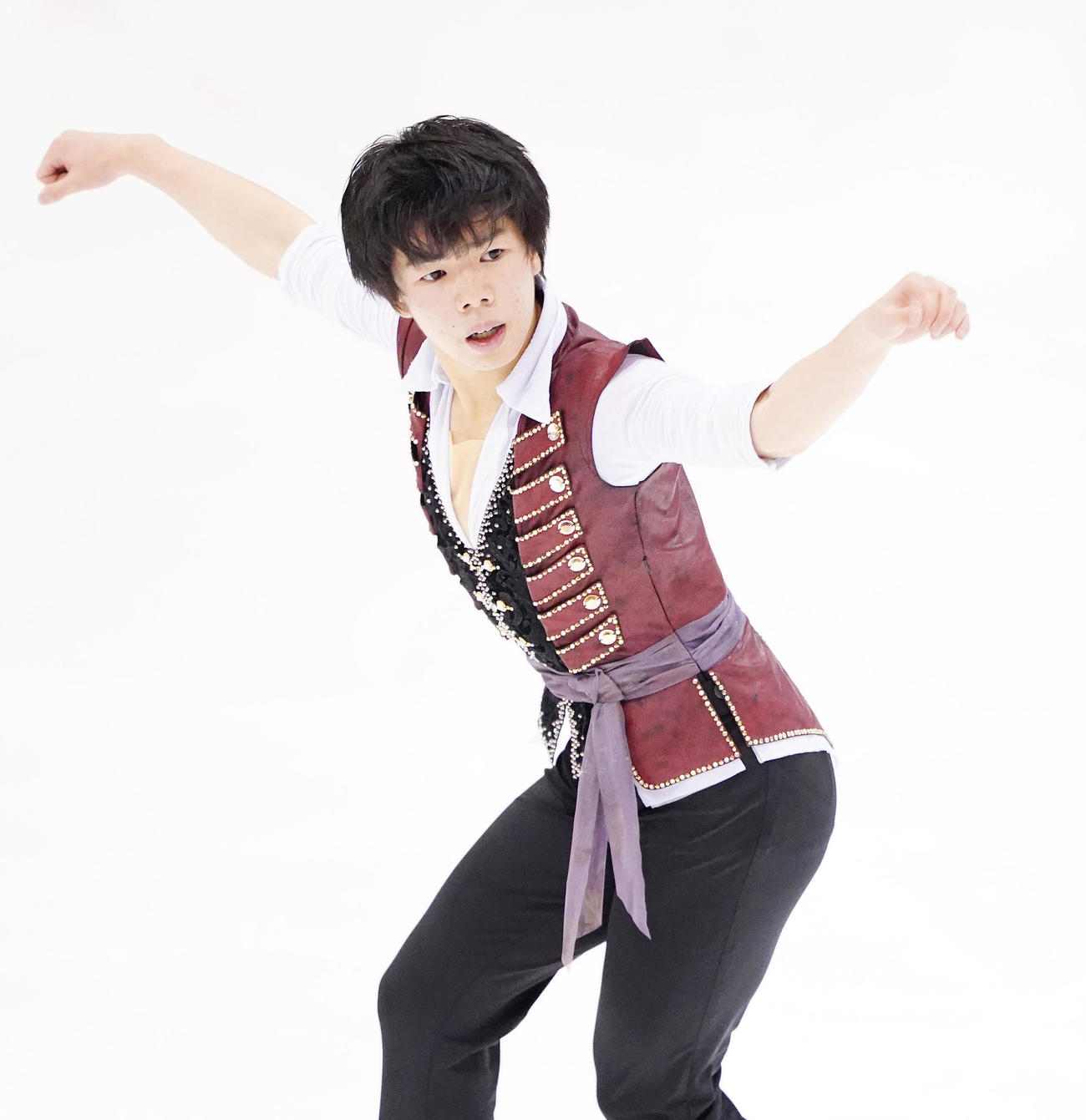 男子SPで演技をする佐藤駿（撮影・菅敏）