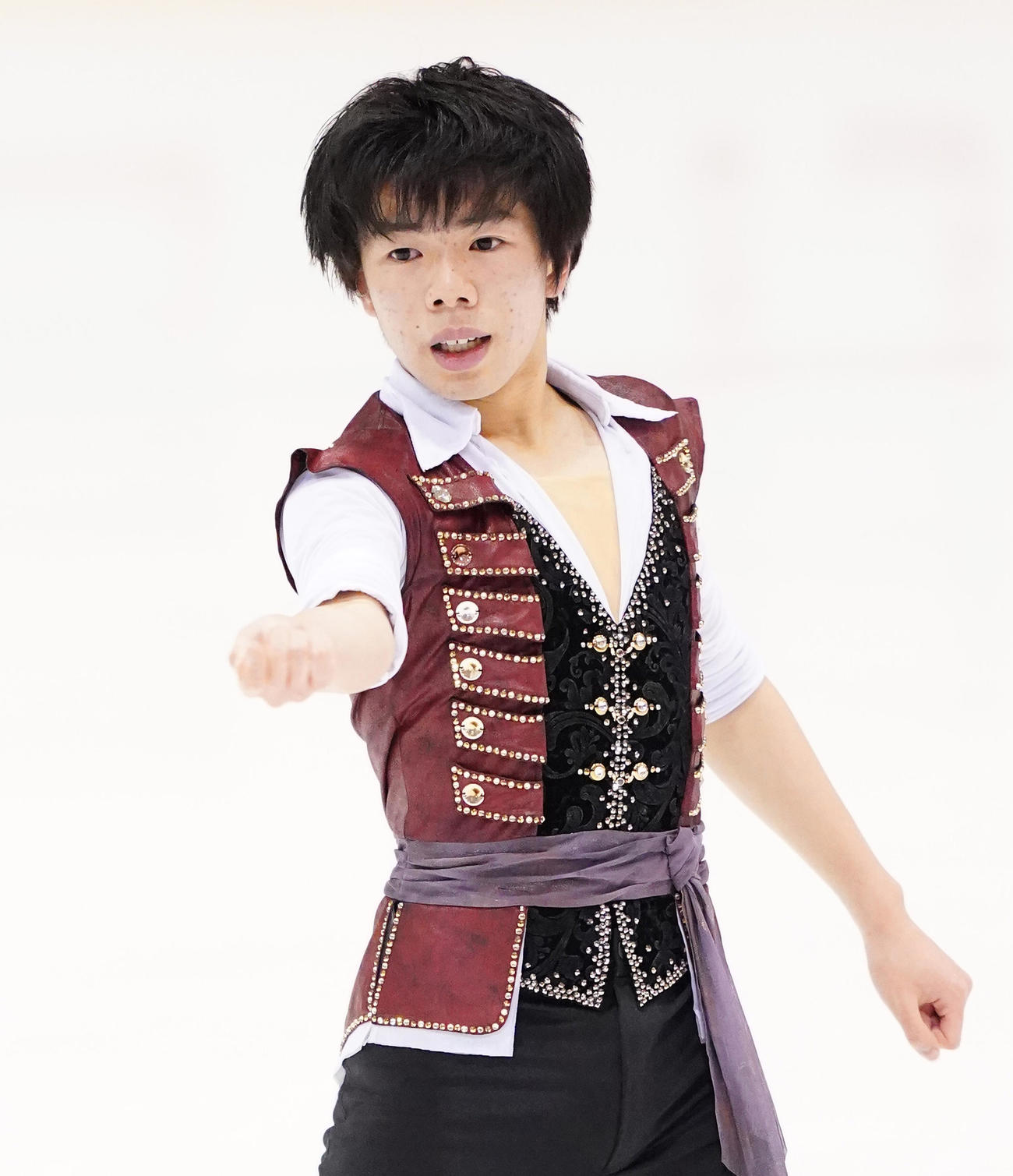 男子SPで演技をする佐藤駿（撮影・菅敏）
