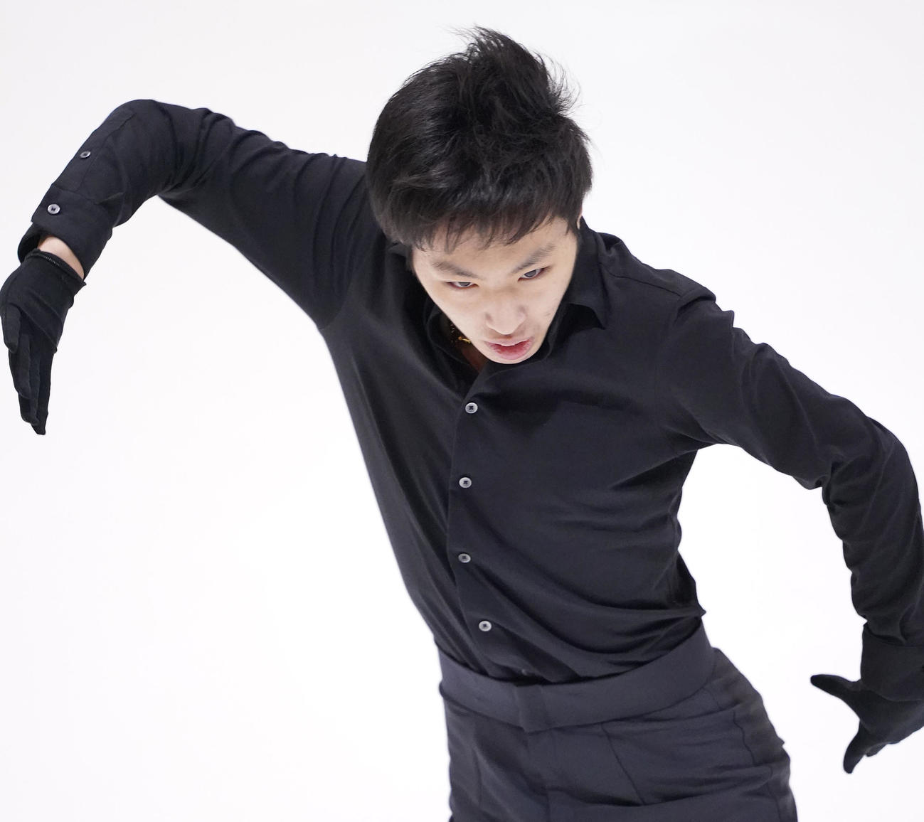フィギュアスケート東日本選手権・ジュニア男子SPで演技をする三浦（撮影・菅敏）