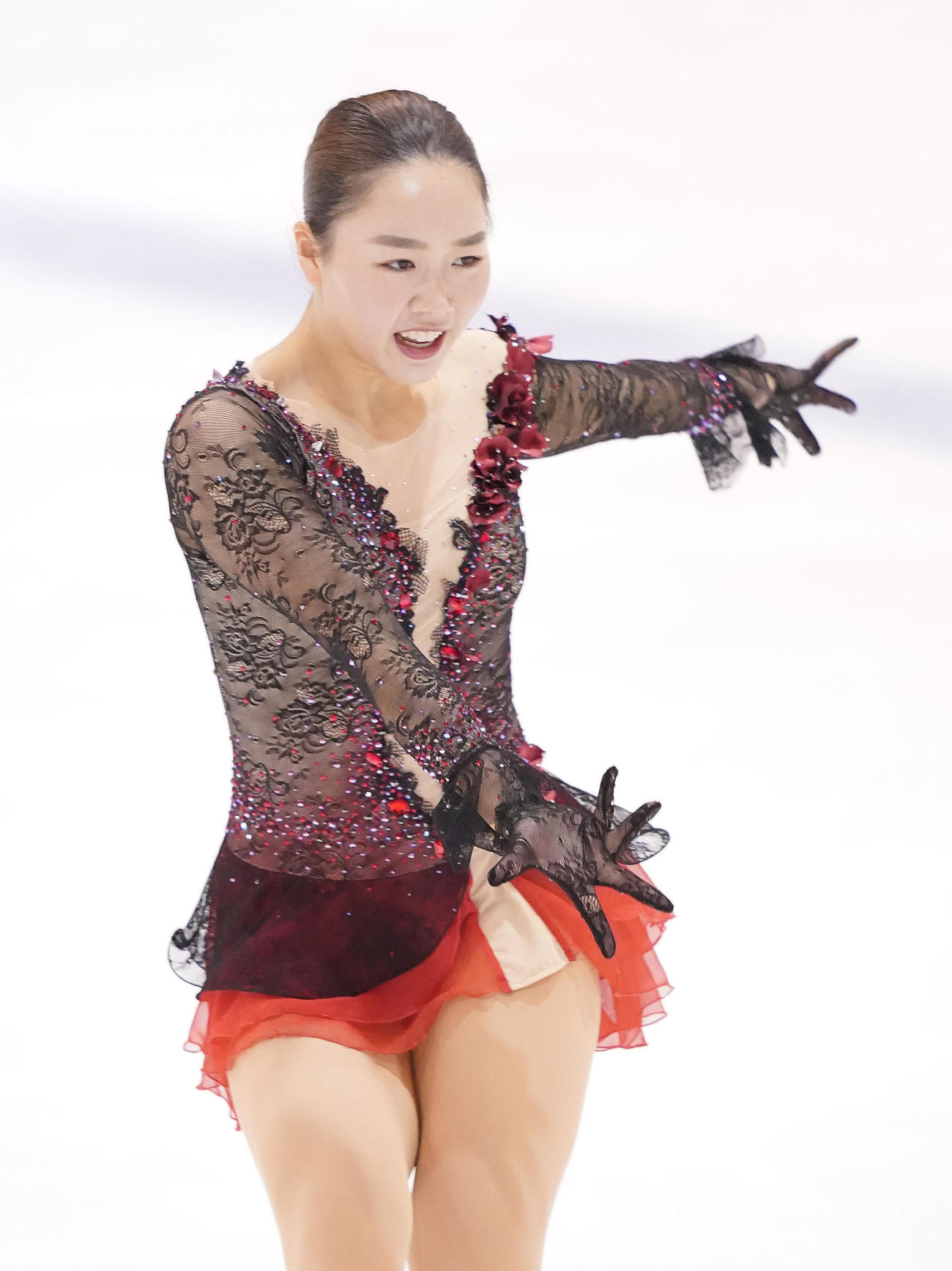 フィギュアスケート東日本選手権・女子フリーで演技をする樋口新葉（撮影・菅敏）