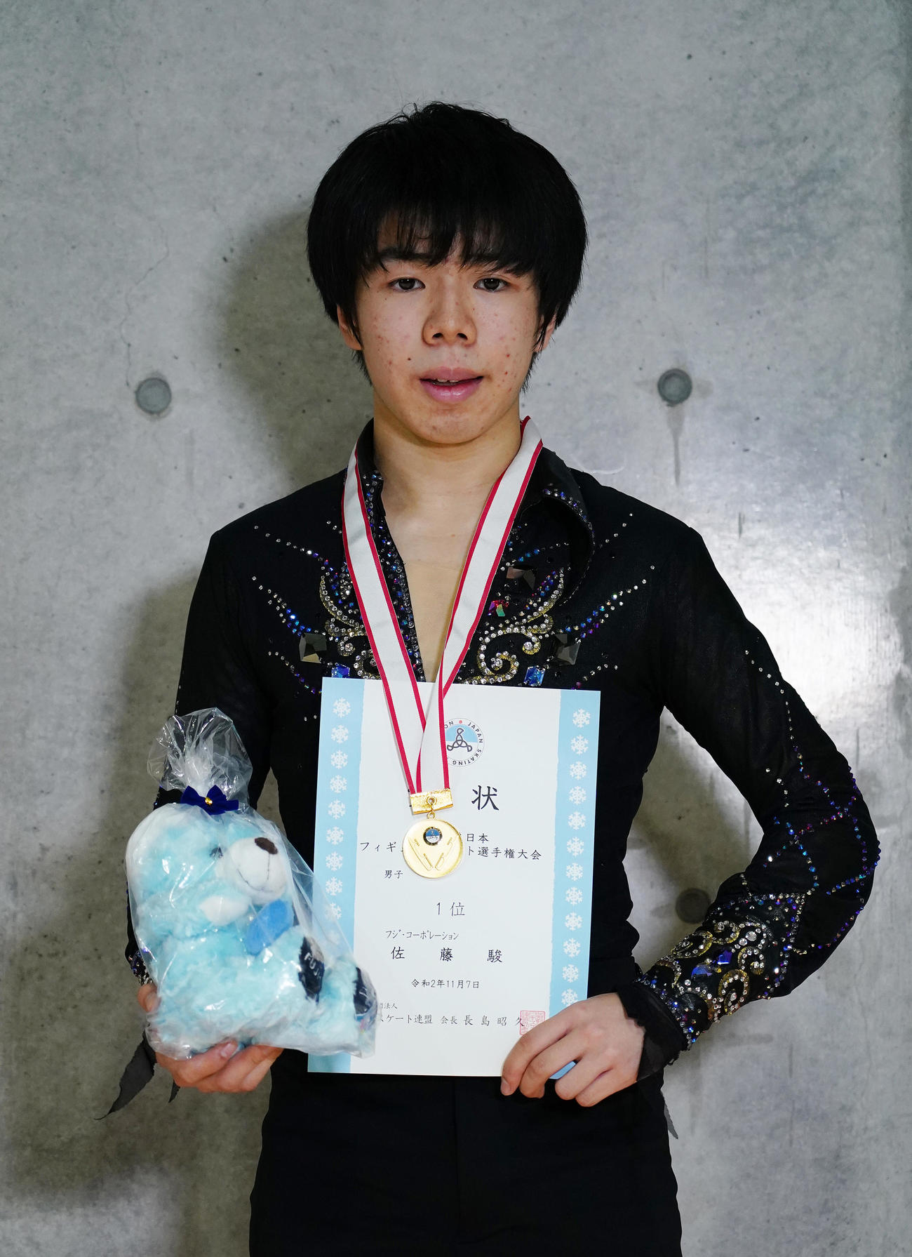 フィギュアスケート東日本選手権で優勝した佐藤（撮影・菅敏）