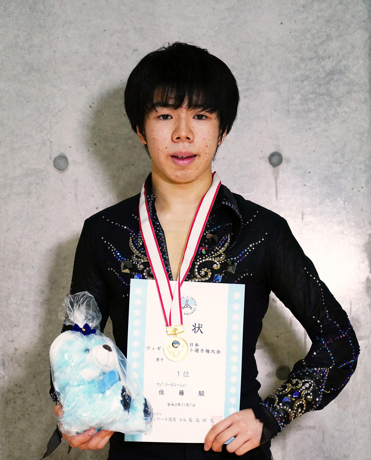 フィギュアスケート東日本選手権で優勝した佐藤（撮影・菅敏）