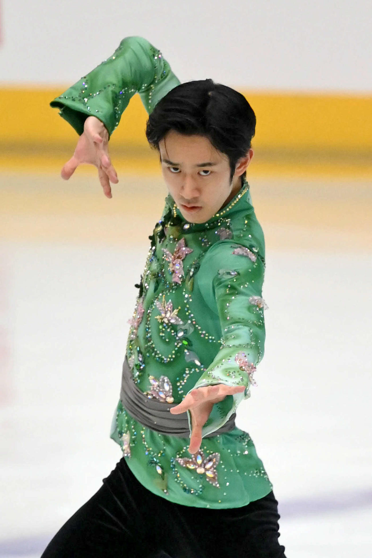 フィギュアスケート西日本選手権男子フリーで1位となり、逆転で優勝した山本草太（代表撮影）