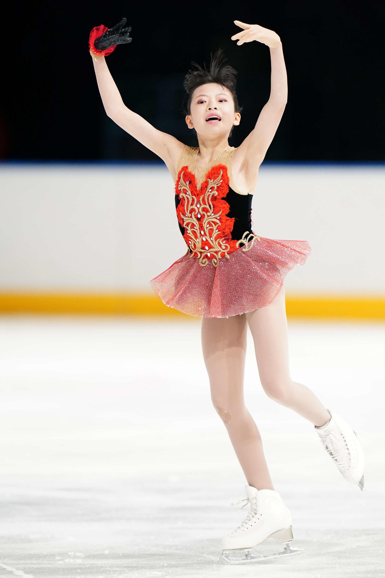 全日本ジュニアフィギュアスケート選手権最終日　女子フリーで演技する演技する柴山歩（代表撮影）