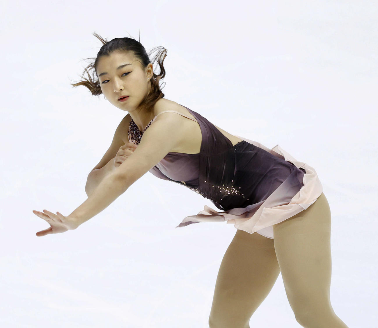 演技をする坂本花織（代表撮影）
