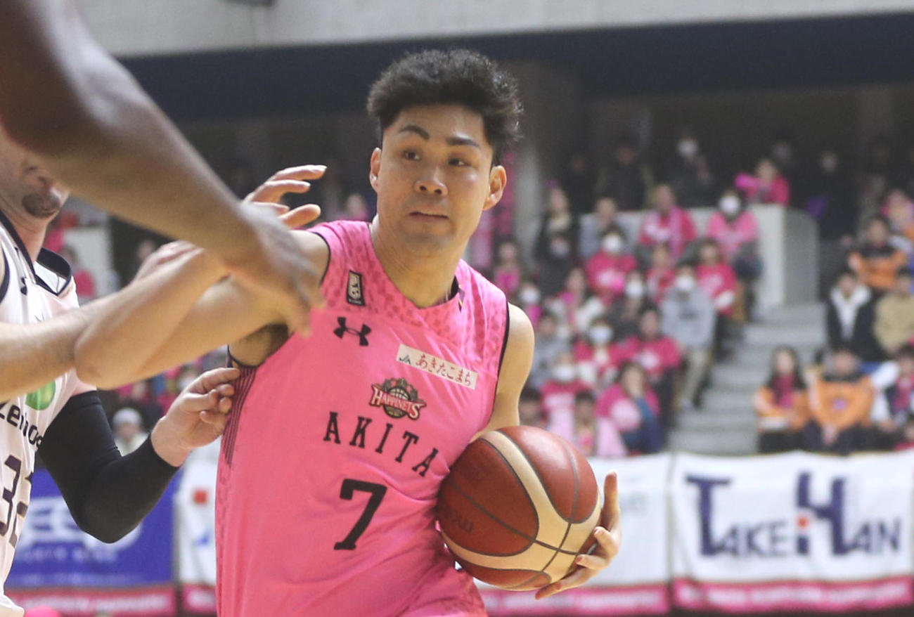 B1秋田の野本建吾（2020年2月16日撮影）