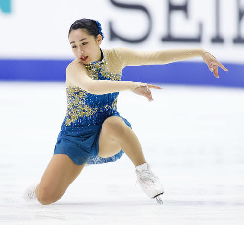 女子フリー　演技する山下真瑚（代表撮影）