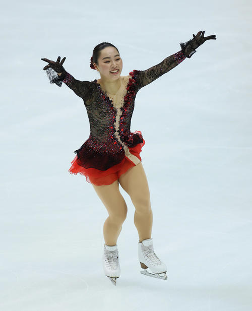 女子フリー　演技をする樋口新葉（代表撮影）
