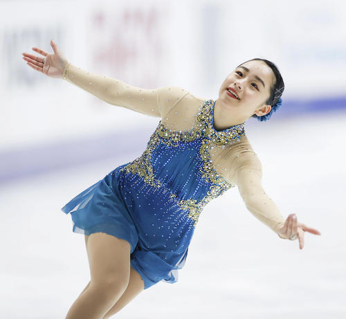 女子フリー　演技する山下真瑚（代表撮影）