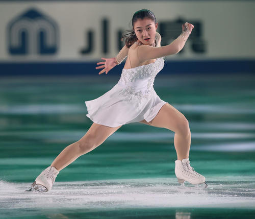 フィギュエキシビションで演技する坂本花織（代表撮影）