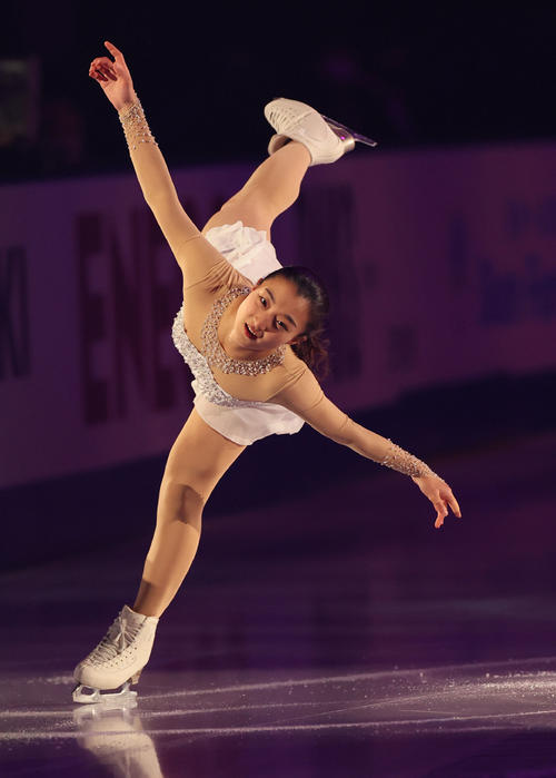 フィギュエキシビションで演技する坂本花織（代表撮影）